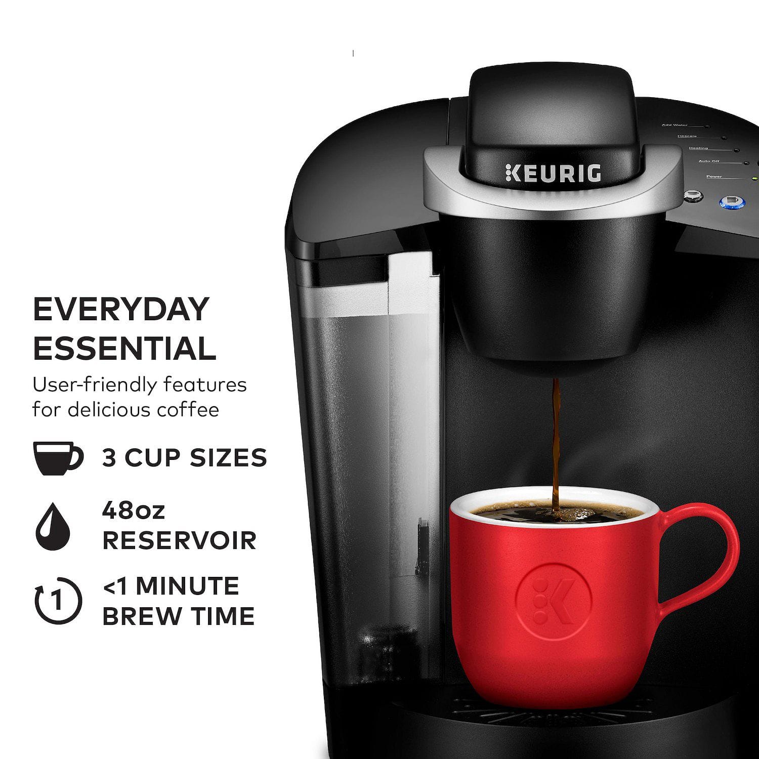 keurig k classic cafetera de cápsulas negra keurig k classic cafetera de cápsulas negra